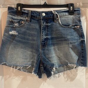 NWT Daze Denim Troublemaker High Rise Short Size 28 Raw He